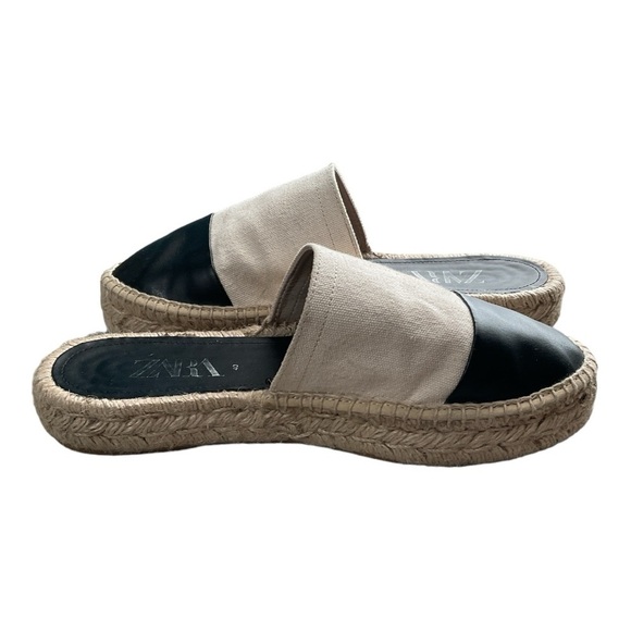 Zara Toe Cap Espadrilles Mules Size 40 - Picture 4 of 8